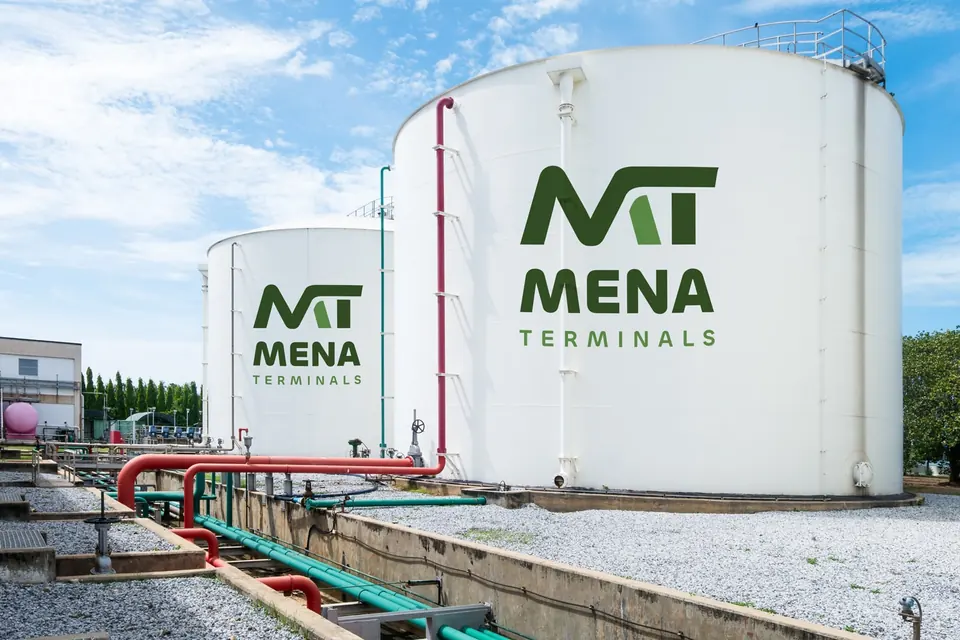 Storage tanks and pipework at MENA Terminals